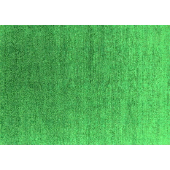 Ahgly Company Indoor Rectangle Oriental Green Industrial Area Rugs, 2' x 5'