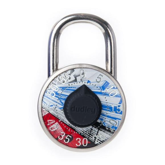 Serrure à combinaison Dudley Logos #DYLG7AST 50mm, Motifs Variées