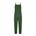 thumbnail image 5 of YI YI Jumpsuits for Women Casual Summer Rompers Sleeveless Loose Spaghetti Strap Overalls Jumpers with Pockets 2024 XL Green, 5 of 6