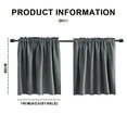 thumbnail image 2 of FloreceBien Cortinas grises – Cortinas cortas para ventana para baño/sótano, cortinas opacas con bolsillo para barra, 52 pulgadas de ancho x 18 pulgadas de largo, gris, 2 piezas, 2 of 6