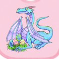 thumbnail image 4 of Inktastic Blue Easter Dragon with Painted Eggs Boys or Girls Baby Bib, 4 of 4