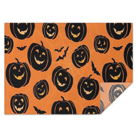 Classic Halloween Pumpkin Pattern Rectangle Tablecloth 60"x84",Waterproof Polyester Rectangle Table Cloth, Wipeable Spillproof Polyester Tablecloth for Dining, Camping, Indoor and Outdoor