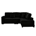 thumbnail image 3 of FFZ 93inch Sectional L-Shaped Sofa Couch with Reversible Chaise Lounge, Black, 3 of 7