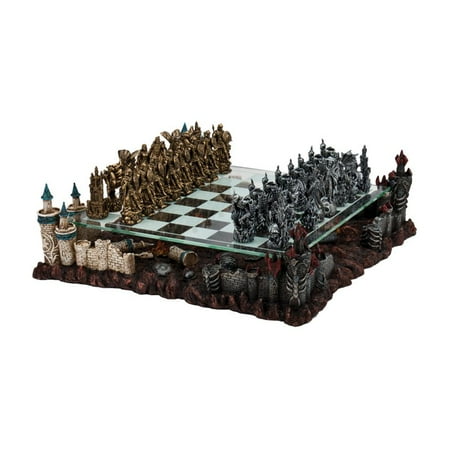 3D Fantasy Pewter Chess Set