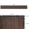 thumbnail image 3 of TKOOFN 6' x 50' Fence Privacy Screen, Mesh Windscreen Shade Cover for Garden Yard Balcony Patio, Brown, 3 of 10