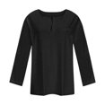 thumbnail image 3 of LYXSSBYX Long Sleeve Shirts for Women Plus Size Tops for Women Sexy V-Neck Blouse Solid Casual Loose Long Sleeve Blouse, 3 of 4