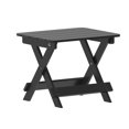 thumbnail image 2 of BizChair Outdoor Folding Side Table, Portable All-Weather HDPE Adirondack Side Table in Black, 2 of 11