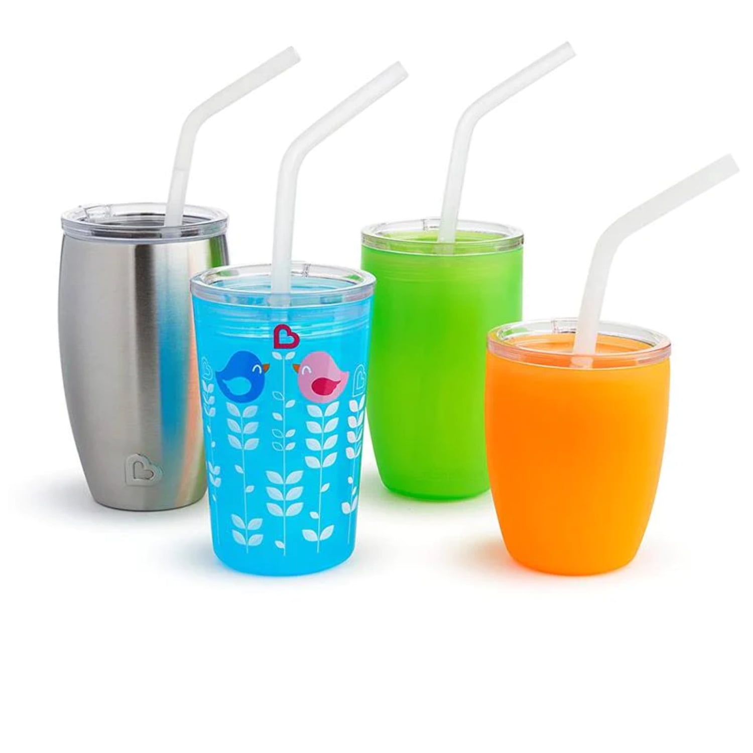 (2 pack) Munchkin® Miracle® Big Kid Straw & Open Sipper Lids, Unisex, 3 Piece Set