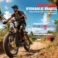 thumbnail image 3 of PUJH Fat Tire Dual Motor Electric Bike for Adults, 6OOOW, 60V, 45 mh, Long Range, 24 Inch, Full Suspension, Hydraulic Disc Brake, Off Road Ebike, 3 of 9