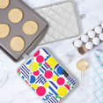 thumbnail image 5 of Yayeee Pot Holders Kitchen Heat Resistant with Pocket 7"x9.8" Cotton Oven Cooking Hot Pads, Red Retro Shapes, 5 of 7