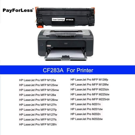 4pk Payforless Cf283a Compatible Hp 83a Toner Cartridges For Hp Laserjet Pro Mfp M127fw Mfp M127fn Mfp M125a Mfp Walmart Canada