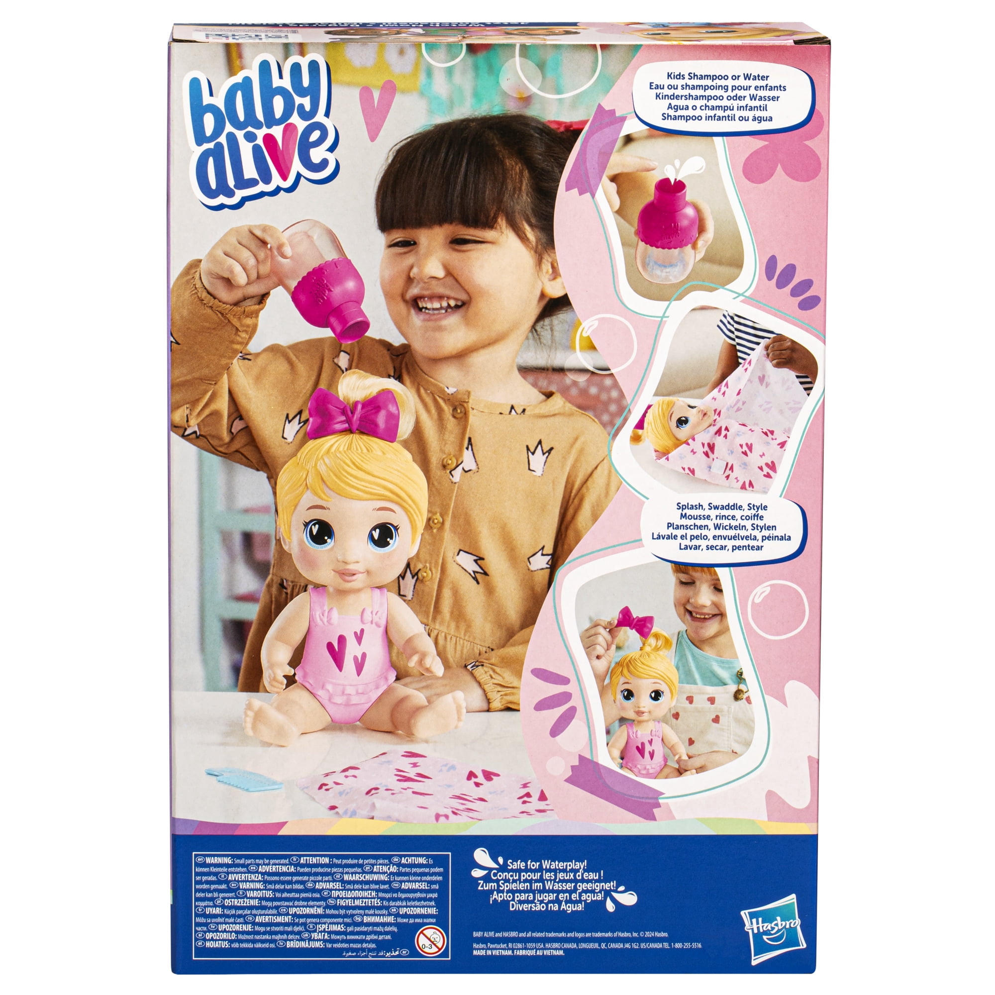 Baby Alive Shampoo Snuggle Harper Hugs Blonde Hair Water Baby Doll