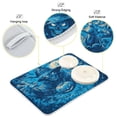 thumbnail image 4 of Dish Drying Mat Kitchen Pad Large Counter Absorbent Dish Mats Drainer Blue Evil Skeleton, 4 of 8