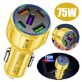thumbnail image 1 of Adaptador encendedor cigarrillos 5 puertos 75W s Durable 3USB+Type-C PD QC3.0 para iPhone, 1 of 9