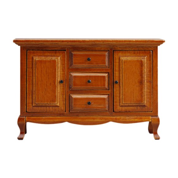 Mueble de TV para casa de muñecas, mueble de almacenamiento para casa de muñecas, cocina con 3 cajones, mueble en miniatura abatible para bricolaje,