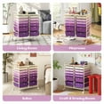 thumbnail image 4 of Costway 12-Drawer Rolling Storage Cart Organizer Cart with 2 Sizes Plastic Drawers Macaron Purple, 4 of 10