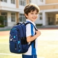 thumbnail image 3 of Cartoon Print Back to School Backpack Large Capacity School Backpack Bookbag for Students Lightweight Casual Commuter Daypack with Spacious Compartments for Daily Travel & Campus Use, 3 of 9