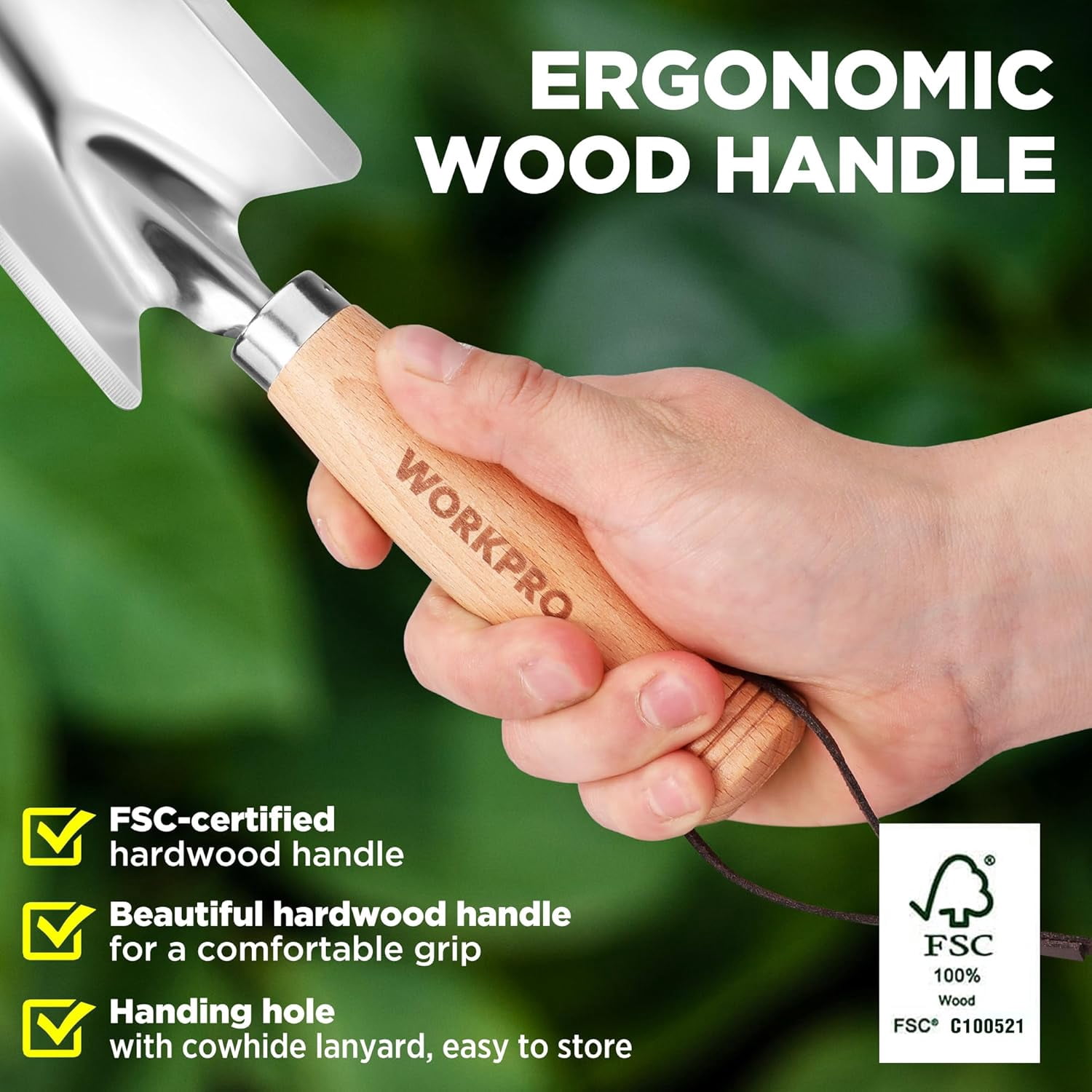 Cordless Grass Shear & Shrubbery Trimmer with 11" Garden Hand Trowel - Lightweight Electric Hedge Cutter for Lawn and Garden