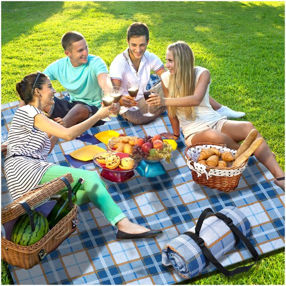Manta de pícnic Bobo GrillKing, 203 x 203 cm, impermeable y resistente a la arena