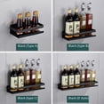thumbnail image 2 of Wall-Mounted 304 Stainless Steel Kitchen Storage Rack - 30CM Black, Punch-Free & Drillable Dual Installation, Space-Saving Design with Spacious Storage for Seasonings & Utensils, Sandblasted Baking, 2 of 6