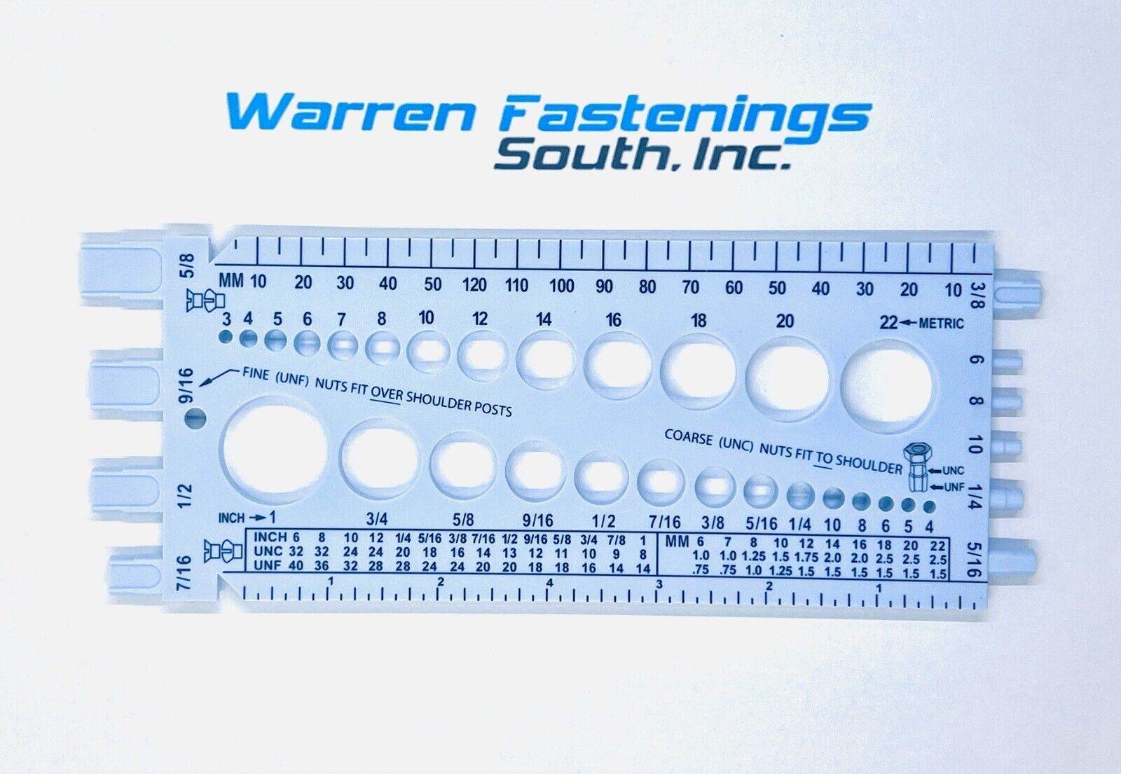Fastener Screw, Bolt, Nut, Thread Measure Gauge Size Checker Standard