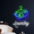 thumbnail image 2 of Handmadetneonsign Laundry Open Neon Sign, Wardrobe Hanger Wall Art Decor, Laundry Clothing Wall Decor, 2 of 5