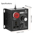 thumbnail image 5 of OWSOO AC110V 4000W Compact Variable Voltage Controller Portable Speed Voltage Adjuatable Dimmer, 5 of 6