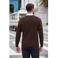 thumbnail image 6 of COOFANDY Men Casual V Neck Sweater Dress Lightweight Fitted Knit formal Sweater Top, 6 of 6