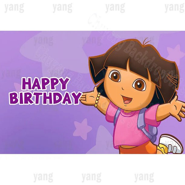 Fondo de fotografía de fiesta de Dora Explorer para niños, Fondo de fiesta de cumpleaños, bosque verde, mono, madera, pancarta de fotos, accesorios de decoración
