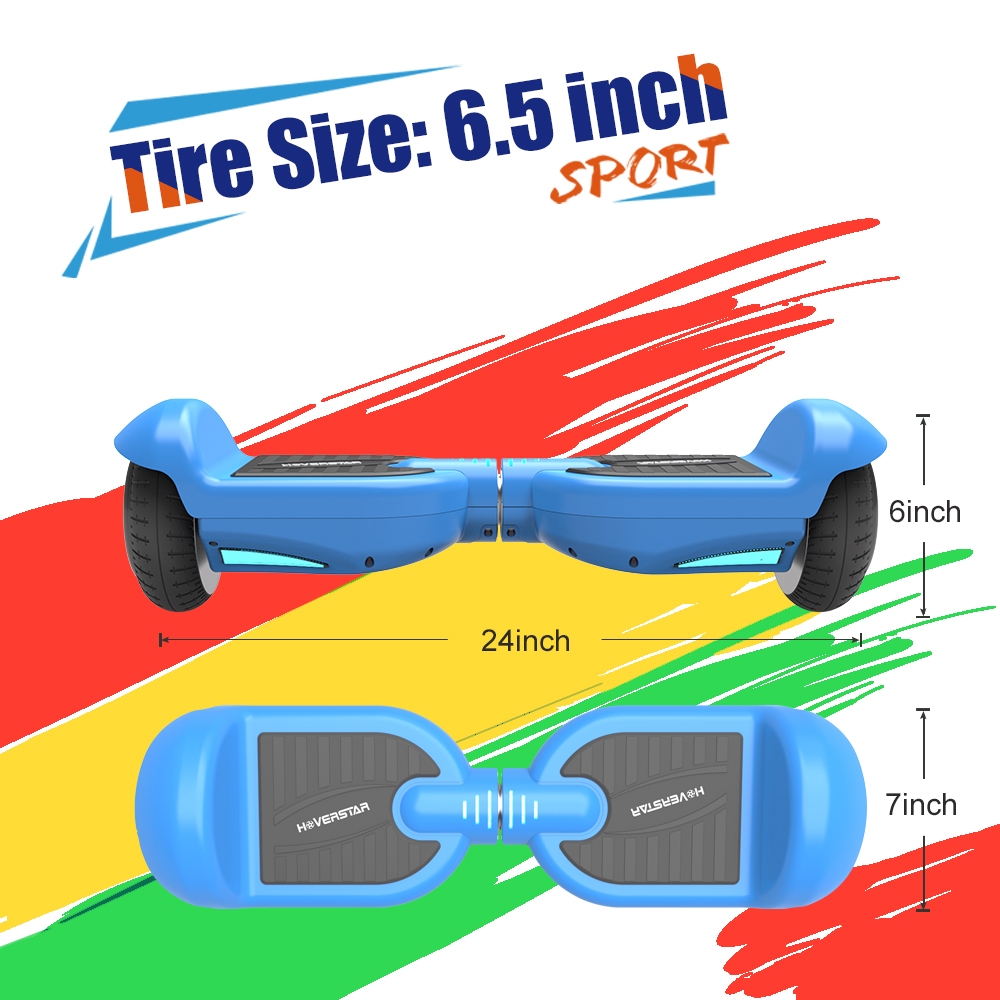 Hoverboard 6.5" Certified Two-Wheel Self Balancing Electric Scooter with LED Light Blue - image 5 of 7