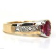 thumbnail image 4 of 2.66CT NATURAL FINE GEM RUBY DIAMOND RING PRINCESS CUT ACCENTS 14KT, 4 of 11
