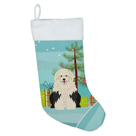 Old Christmas Stockings Merry Christmas Tree Old English Sheepdog Christmas Stocking BB4221CS ()