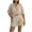 Beige, variant on YABCSAZ Women's Two Piece Sets Lounge Sets Shorts Sleeve Button Down Shirts Bermuda Shorts Plus Size Summer Outfits