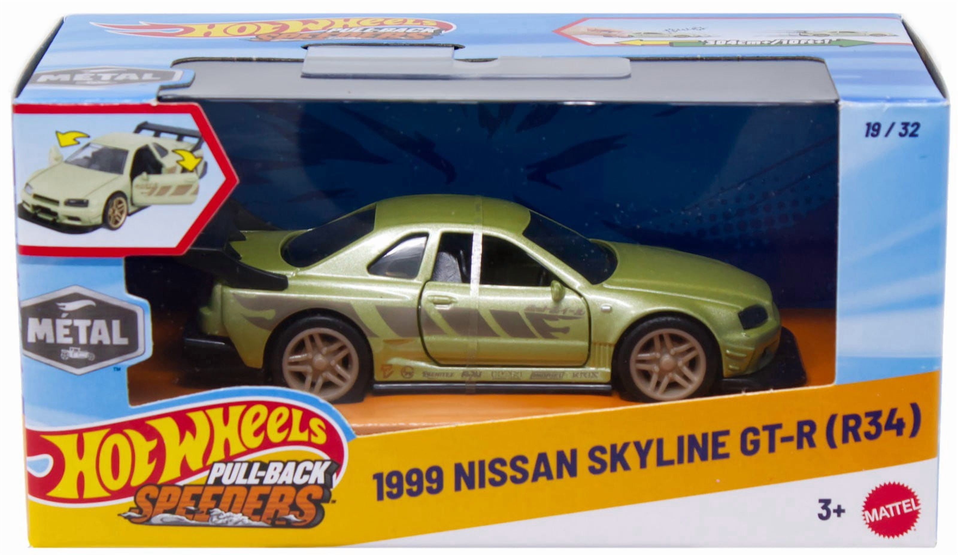 Hot Wheels 1999 Nissan Skyline GT-R (R34) Pullback Speeders Night
