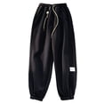 thumbnail image 3 of 7-8 Years Child Girls Cargo Pants Wide Leg High Waisted Pants Casual Baggy Pants with Pockets, 3 of 9