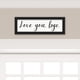 thumbnail image 1 of Letrero Love You Bye de WhimsyWeaves para decoración de pared, 40 x 16 cm, enmarcado, 1 of 6