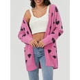 thumbnail image 5 of Caoirhny Mother and Daughter Cardigan, Family Matching Long Sleeve Open Front Heart Sweater with Pockets, 5 of 8
