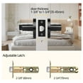 thumbnail image 2 of Matte Black Keyless Bedroom/Bathroom Door Lever with Lock, Heavy Duty Lever Door Handle, Left&Right Handed, 8Packs, 2 of 7