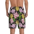 thumbnail image 3 of Kdxio Colorful Roses Print Mens Sleep Shorts Bottoms Soft Comfy Pajama Wear Pants with Drawstring Pockets, 3 of 7