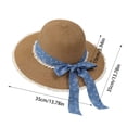 thumbnail image 3 of Gyujnb Wide Brim Bow Sun Hat for Beach Summer Travel Hat, 3 of 3