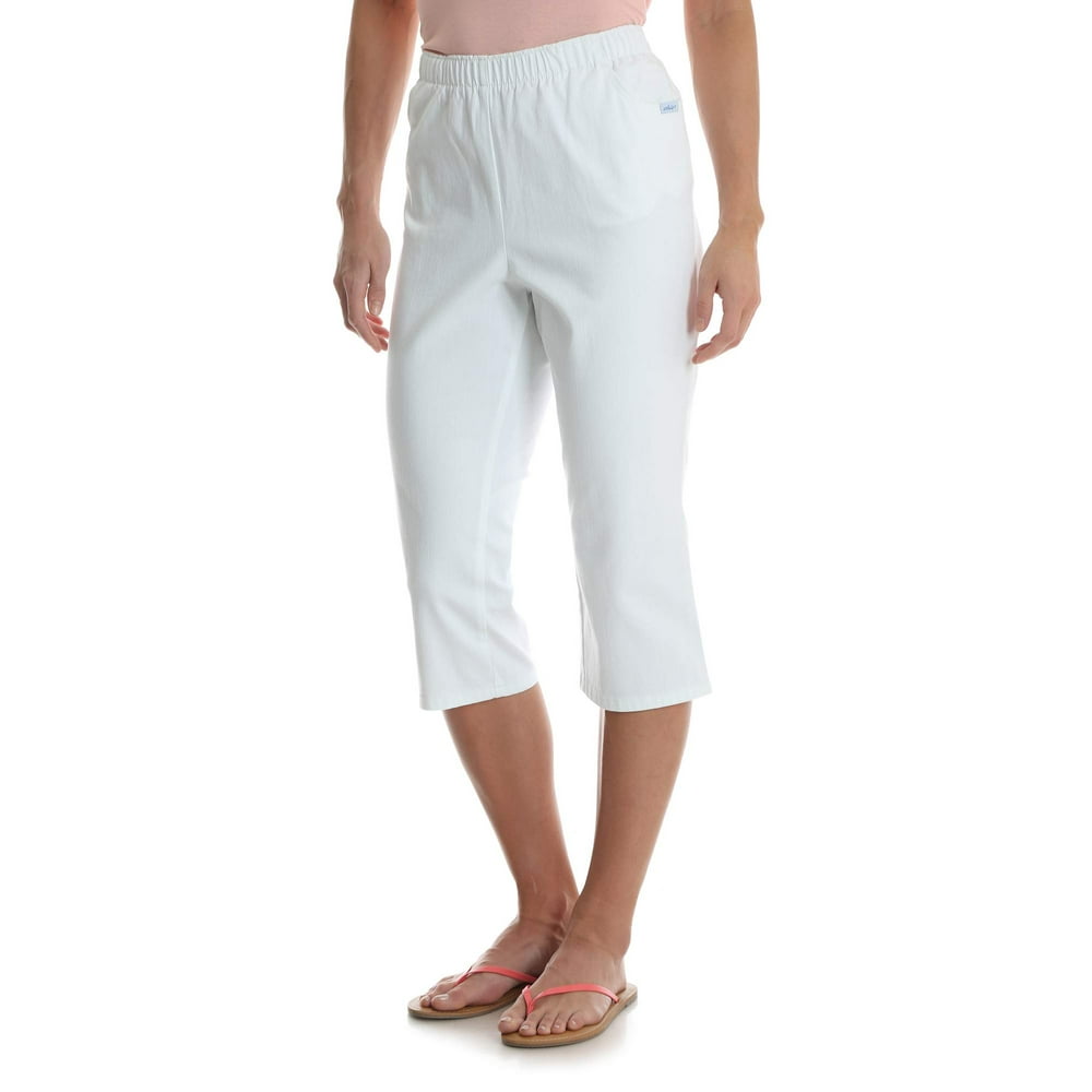 women's pull on stretch capris