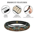 thumbnail image 4 of Vsdgher Pond Meditating Tiger Pattern Elastic Car Steering Wheel Cover,Car Wheel Cover Protector Car Accessory for Steering Wheel with a Diameter of 14.5"-15", 4 of 6