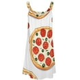 thumbnail image 4 of Ladies' Summer Dress Beach Sleeveless Fun Pizza T-shirt Vest Sun Skirt, 4 of 8