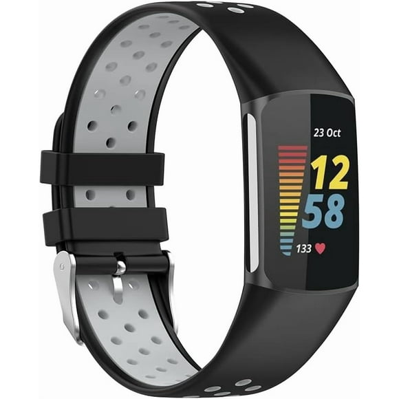 MYKOMI Band Compatible with Fitbit Charge 6 Bands/Fitbit Charge 5 Bands for Women Men, Soft Breathable Replacement Strap Sport Wristbands for Fitbit Charge 6/Charge 5