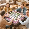 thumbnail image 7 of Floral Mahjong Mat with Rules, 31.5*31.5in Anti Slip American Mahjong Mat for Table, Noise Reduction, Neoprene Mah jongg Mats with Carrying Bag & 3 Dices, Mahjong Set Gift, Board Tile Games Mats, 7 of 7