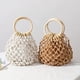 thumbnail image 4 of Guardurnaity Bolsos de hombro de paja para vacaciones, de madera y algodón, versátiles, ideales para regalar, regalos de vacaciones y regalos de Bolsas de mensajero y de hombro marrón +bolsa interior, 4 of 6
