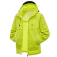thumbnail image 3 of Zivyakyron Lightweight Men's Rain Jacket Zip up Long Sleeve Windbreaker Quick Dry Hooded UPF Jacket Plain Loose Green 2XL, 3 of 7