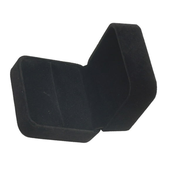 LEORX Modern Jewelry Box Black Flannel 1Pack 2.8x2.8in