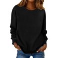 thumbnail image 5 of Women's Round Neck Print Comfortable Long Sleeve Hoodie Top For Daily Casual, 5 of 9