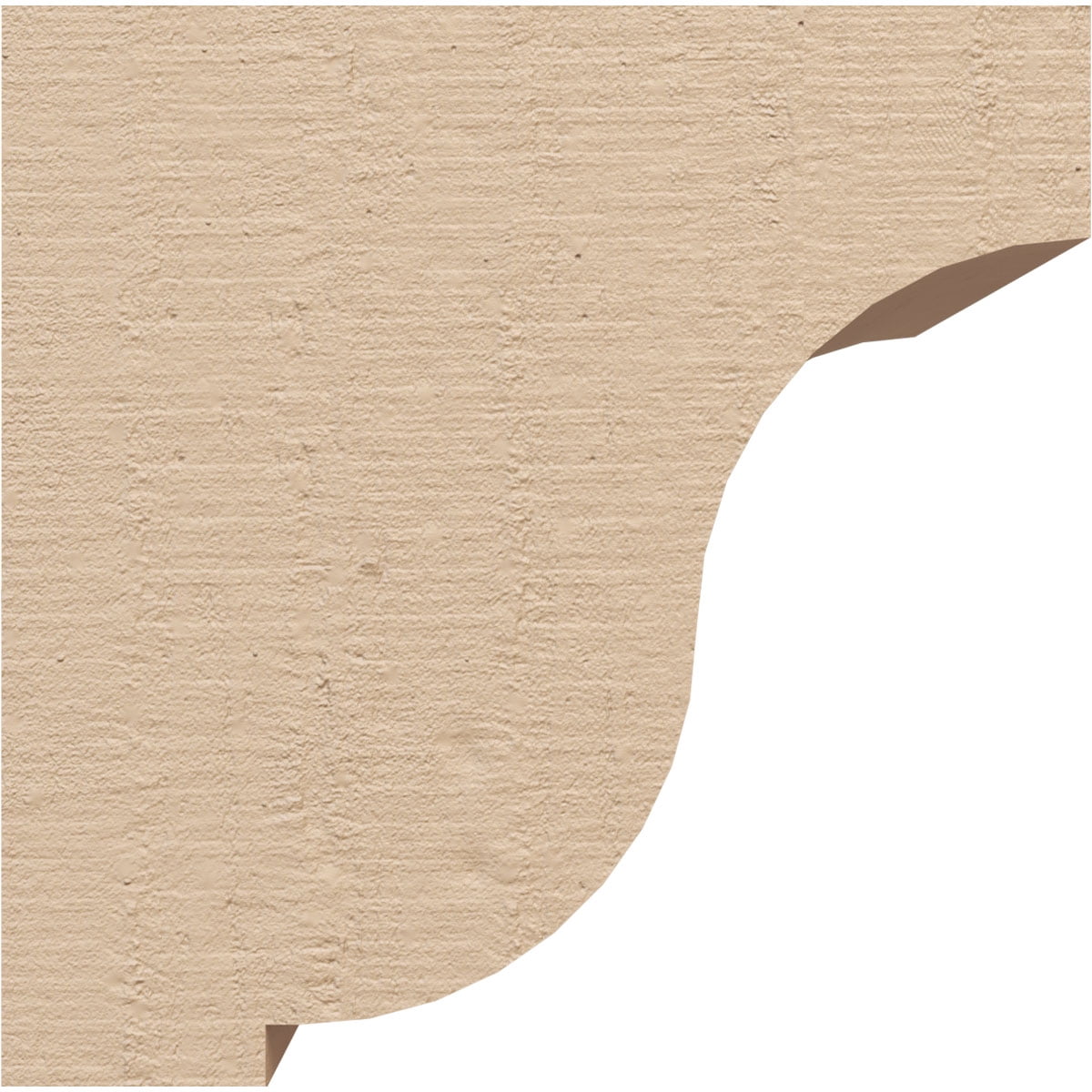 5"W x 5"D x 5"H Wide Van Buren Rough Cedar Woodgrain TimberThane Corbel, Primed Tan